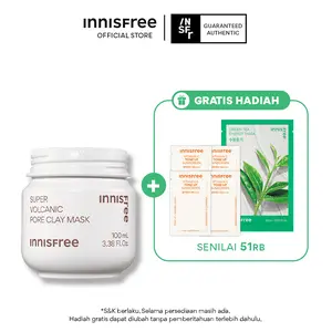 Buy 1 Get 5 Innisfree Super Volcanic Pore Clay Mask Bundle, Masker Komedo