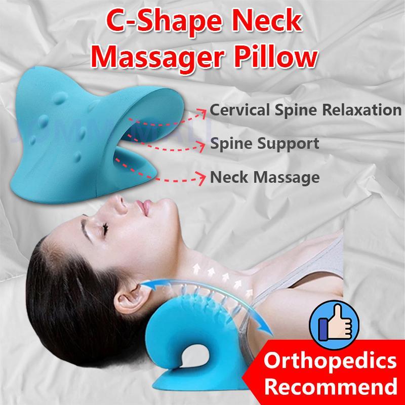 Product Introduction of 【Mother's Day Gift】 Premium Quality - Neck Massager Pillow Neck Stretcher C Rest Neck V Shape Pillow Cervical Traction Massager 7