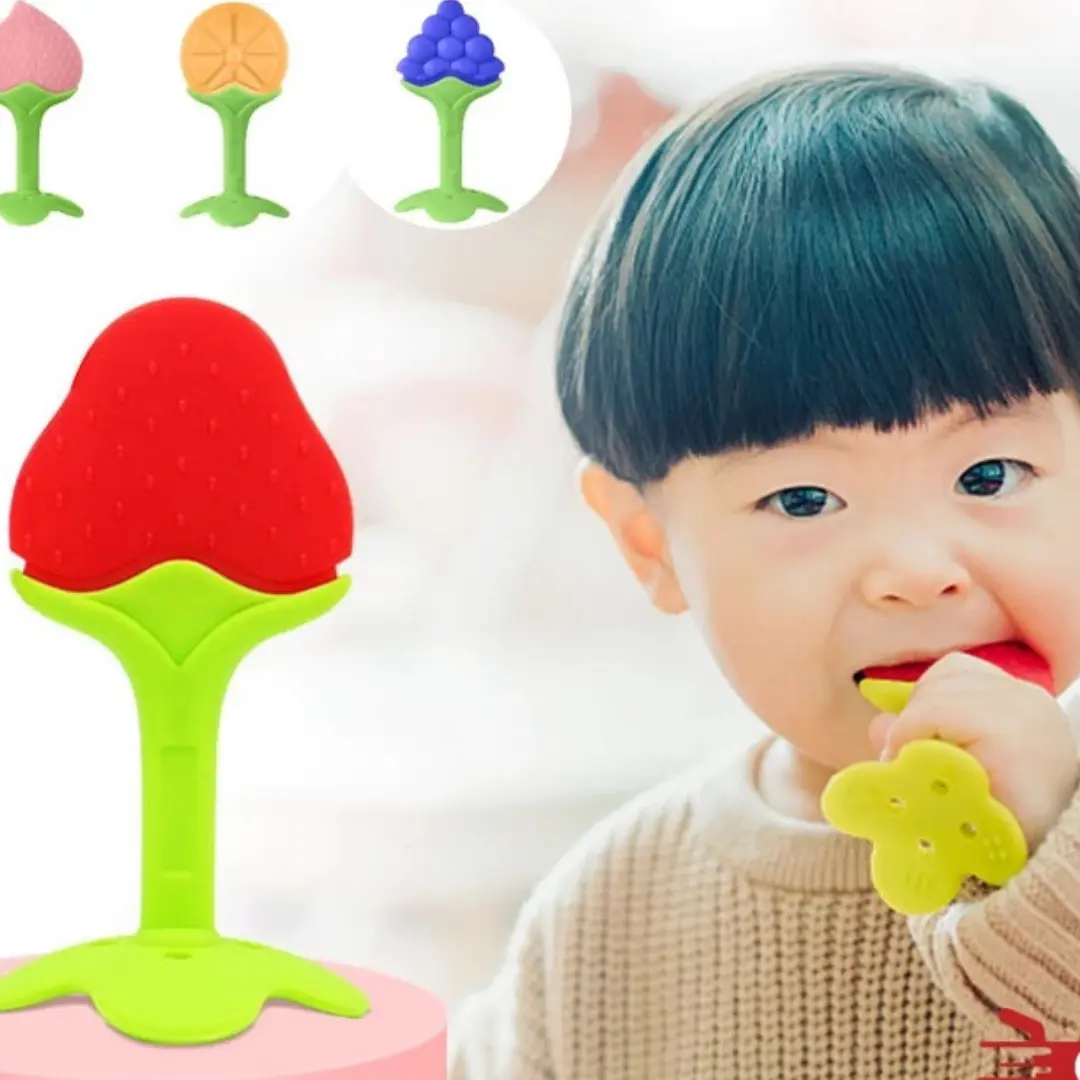 Teether Bahan Silikon - Mainan Gigitan Bayi / Baby Tooth Teether / Gigitan Bayi Model Buah