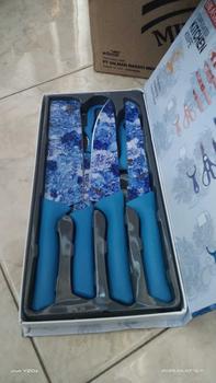 Product Review of Pisau Set 6 Pcs Corak Bunga Bahan Stainless Steel Tajam / Flower Kitchen Knife Set 6 Pcs Premium/ Pisau Serbaguna/ Set Pisau Dapur Murah / Pisau Dapur Lengkap 6Pcs Kitchenware from A**a 0