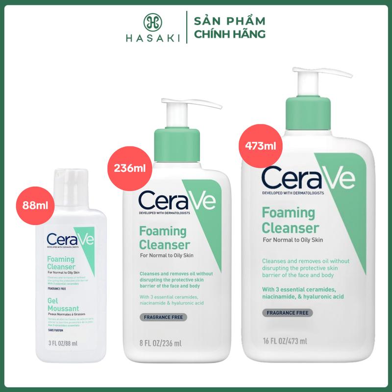 Sữa Rửa Mặt CeraVe Cho Da Thường Đến Da Dầu | HASAKI BEAUTY