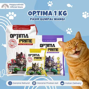 Pasir Kucing Gumpal OPTIMA 1 KG Kemasan Repack Wangi Random