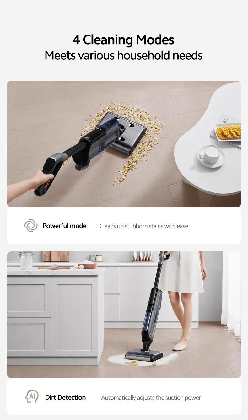 Product Introduction of Vaqoo Q09 Wet Dry Vacuum Cleaner Smart Auto Dirt Detection Self-Cleaning Sterilisation 44