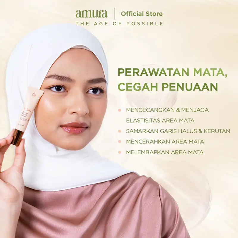 Amura Eye-see Peptide Serum 10ml | Eye Cream Eye Serum Mencerahkan Area Mata Memudarkan Mata Panda Kantung Mata Cream with Cooling Tech 3