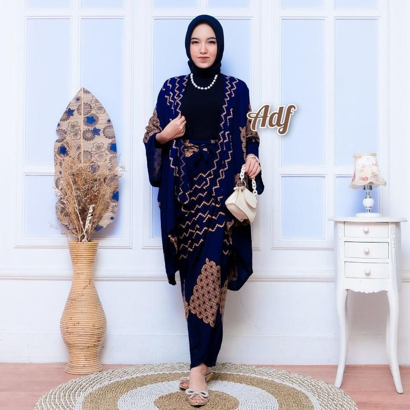 SETELAN 1SET BRIDESMAID BATIK ROK LILIT DAN CARDIGAN KONDANGAN 7