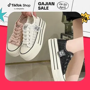 Zealo 286 Sepatu Import Korea Sneakers Fashion Wanita Casual Shoes Sport Cewek Premium Quality Olahraga Kasual Anti Licin Nyaman Seharian Size 36-40
