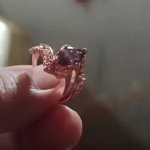 OS1-R110 Cincin Wanita Cranberry Jewelry Premium Lapis Emas 18k Anti Luntur Anti Berubah Warna Garansi 1 Tahun Resmi Size Adjustable Kualitas Grade Terbaru Aksesoris Perhiasan Cincin Nikah Permata VVS1 Elegan COD