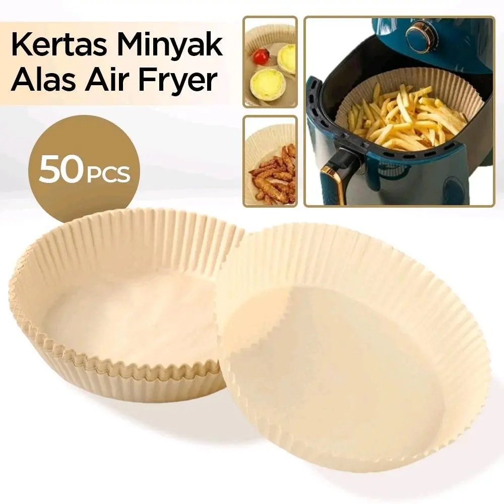 [50 pcs] Air Fryer Disposable Paper Liner Anti Lemgket Tahan Minyak Baking Paper