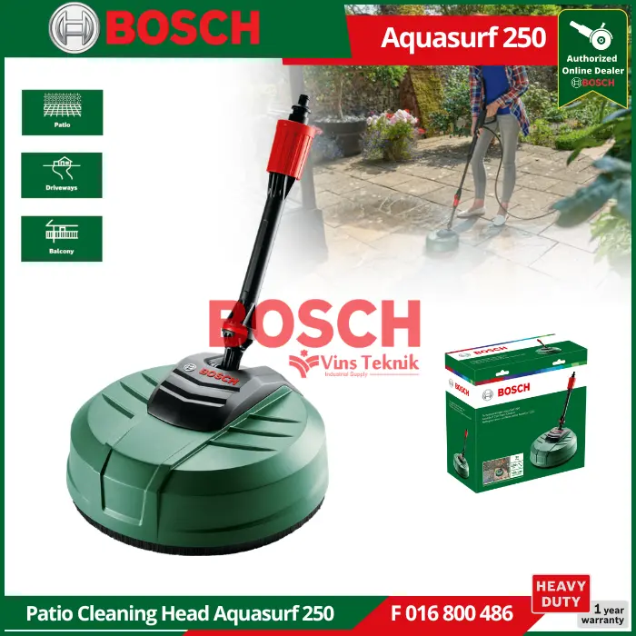 BOSCH Patio cleaning head Aquasurf 250 Alat Cuci Lantai Alat Pembersih