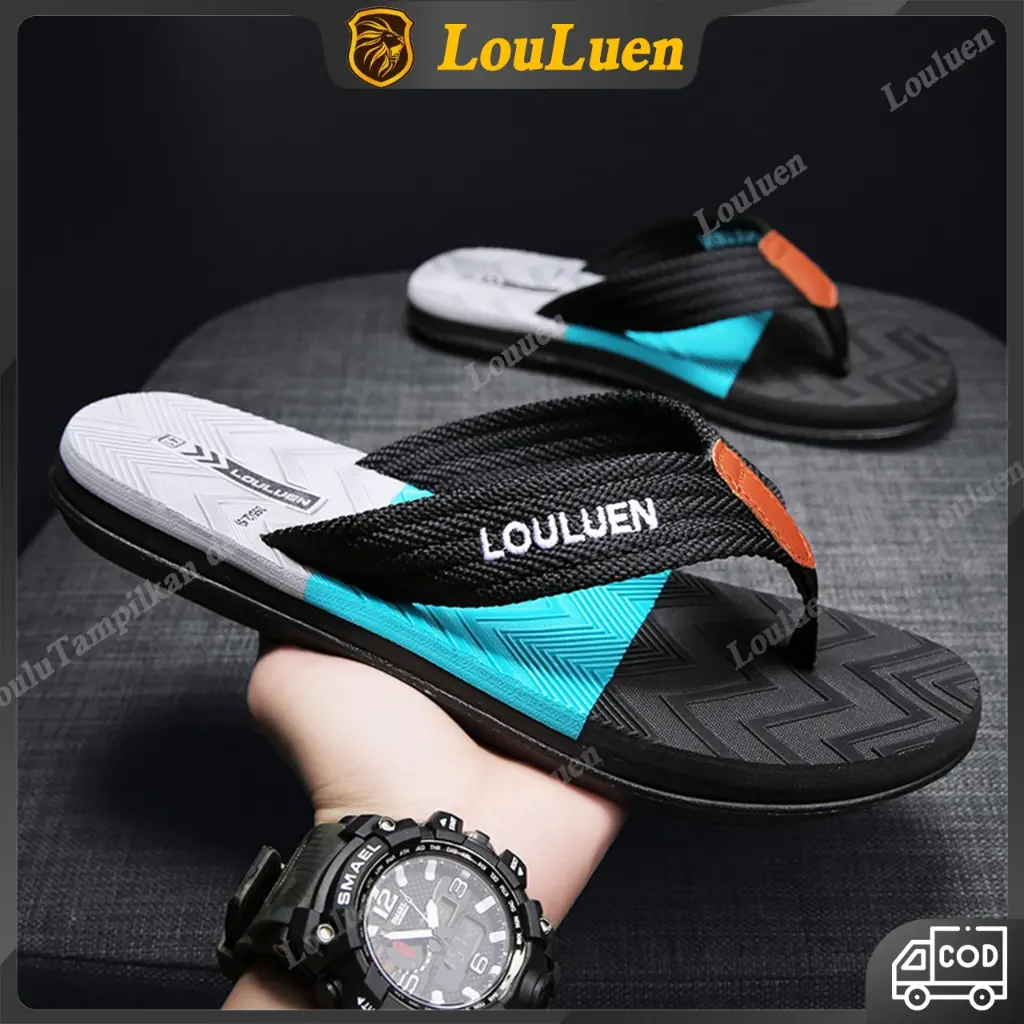 【Louluen】Sandal Pria Sandal pria keren Sandal cowok Sandal cowok original 100%
