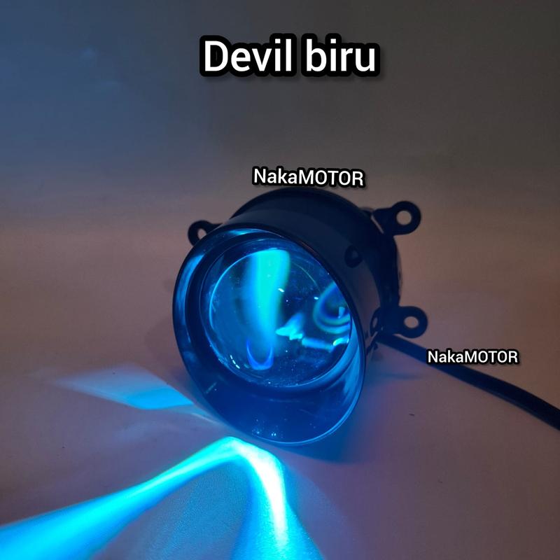 IBRIGHT SEPASANG Lampu Foglamp Biled 3 Inc C990 Devil Eye New Upgrade For Toyota Dan Honda Bonus Brecket Universal 7