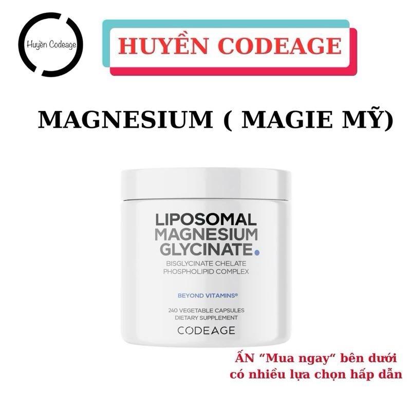    MAGIE Giá Tốt  Viên uống bổ sung Magie CodeAge Liposomal Magnesium Glycinate hộp 240 viên   lựa chọn theo nhu cầu  - HUYỀN CODEAGE sunfat 