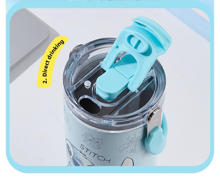 【SPECIAL EDITION】 DISNEY Tumbler STITCH 900ml Stainless Steel 304 - 3in1 Phone Stand Handle Sedotan Botol Minum Karakter Termos Portable BKL50802