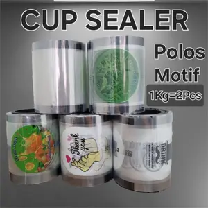 Cup Sealer Plastik Seal Lid Segel Gelas Tutup Minuman Press Isi 1000pcs Plastic Drink