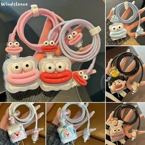 Melindungi kabel data Set 5 PCS Paket Penutup pelindung kepala pengisi daya iPhone Paket pengisi daya iPhone cangkang lunak transparan TPU-Win