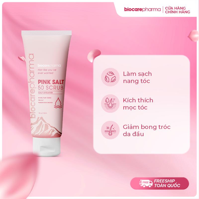 Tẩy tế bào chết da đầu muối hồng Himalaya kiểm soát dầu - Biocarepharma - 150ml.