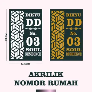 NOMOR RUMAH AKRILIK TEMPEL / AKRILIK NOMOR RUMAH TEMPEL