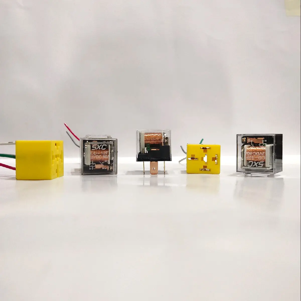 relay kaki 4 transparan set socket kabel 4 untuk lampu,klakson dll