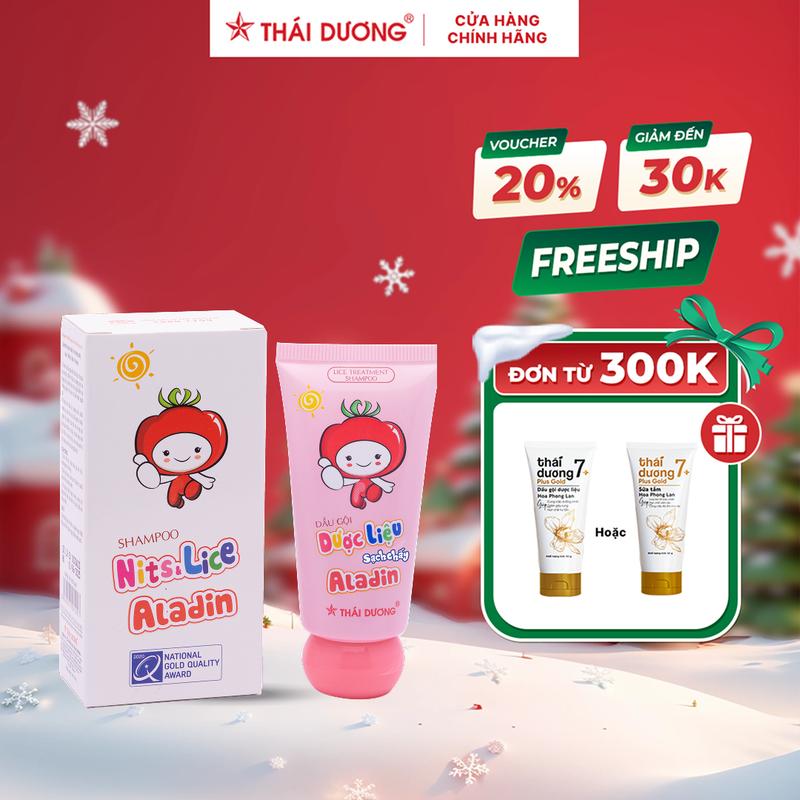  Dầu gội dược liệu sạch chấy Aladin  Hộp 01 tube x 30g  - Sao Thái Dương 