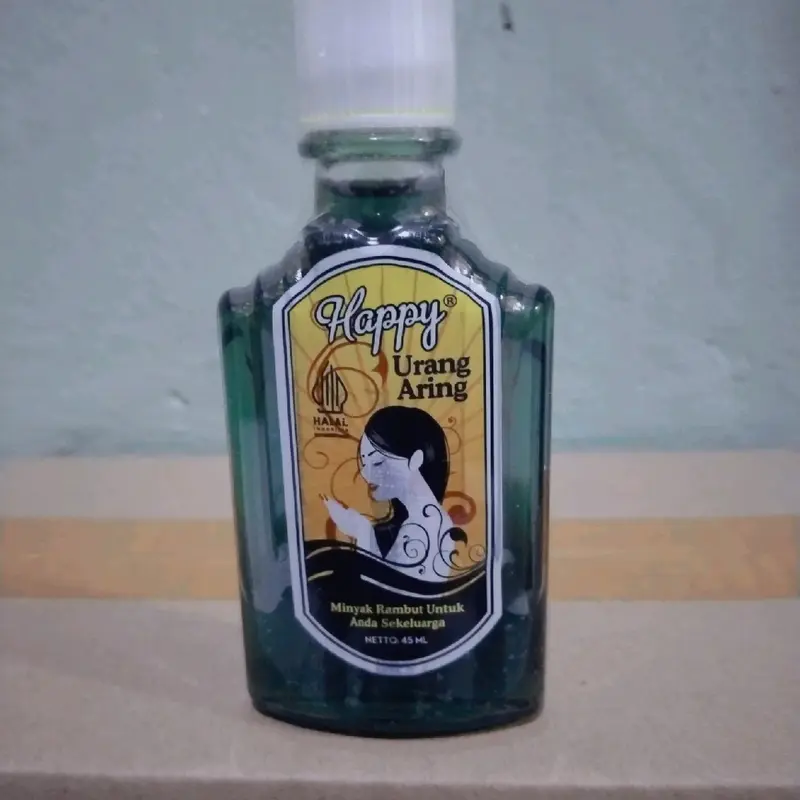Minyak Happy Urang Aring 45 ML / Minyak Rambut Urang Aring Jadul Perawatan Penebal Rambut Menghitamkan Vitamin 1