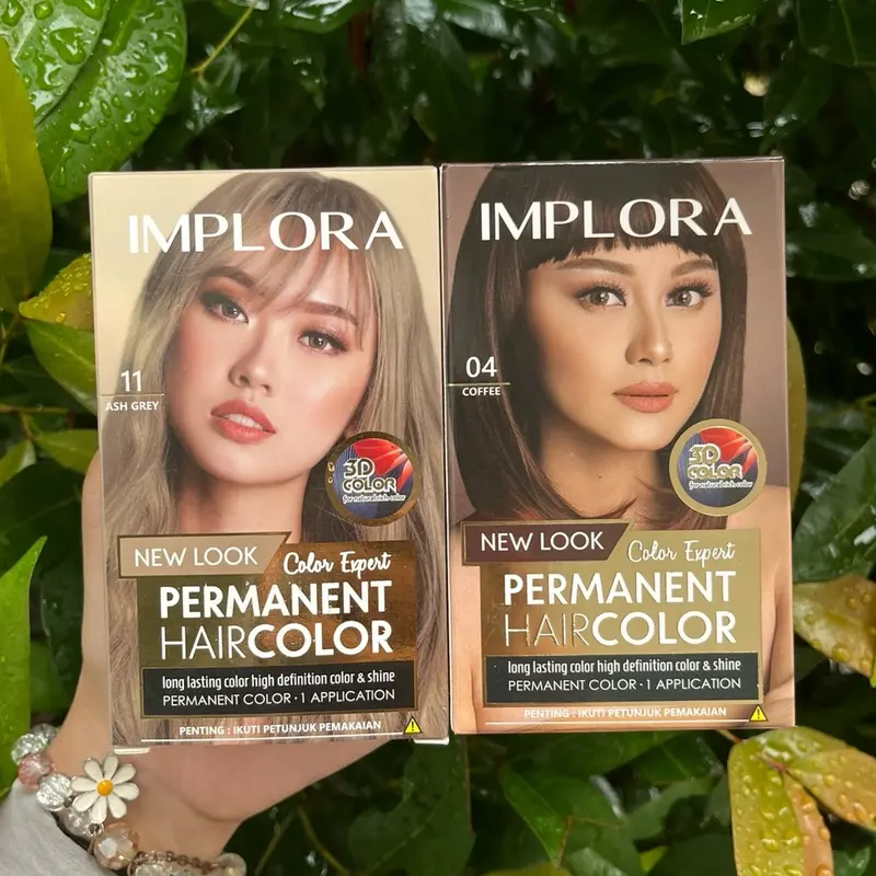 Paket Implora Pewarna Rambut Ash Grey 11 + Coffee 04 0