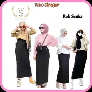 ROK SPAN SCUBA || ROK PANJANG WANITA KERJA