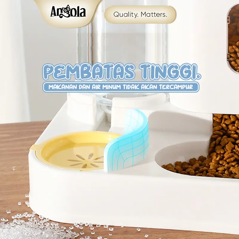 Angola Shop Tempat Makan & Minum Otomatis Kucing Anjing M07 Automatic Pet Feeder / Pet Feeder Hewan Peliharaan 6