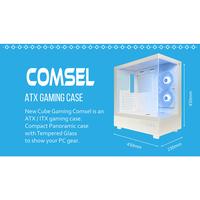 Gambar CASING CUBE GAMING COMSEL - Mid Tower ATX Tempered Case (Free 2x RGB Fan) dari Techno Computer Bali Kota Denpasar 3 Tokopedia