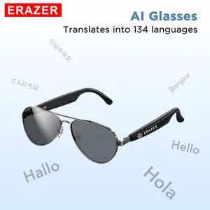ERAZER SG30 AI Bluetooth Glasses Smart Translation OWS 134 Languages Sun Protection IPX4 Waterproof Long Battery Life 360° Stereo Wireless Sunglasses