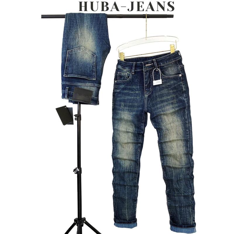 Quần jean nam HUBA-JEANS co giãn xanh rách Có Túi Pants Menswear quần purple có thể giặt máy Denim quần vladak