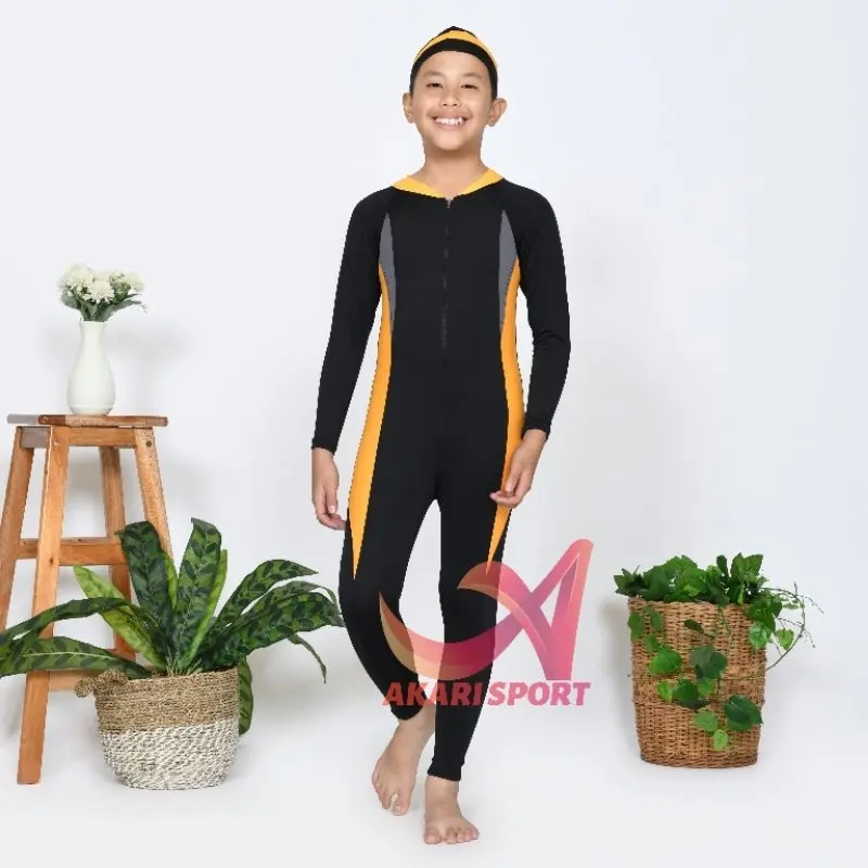 Baju Renang Anak Tk Sd Selam Panjang Pria Wanita Unisex Free Topi Spandek Premium 4