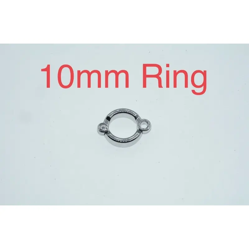 Ring 10mm Kaki Burung 10 mm Gelang Cincin Rantai Bird Leg Foot Ring Pigeon Parrot Training - SKU 2.007.0231 - 03547 Silver