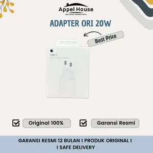 APPLE ADAPTOR 20W USB-C ORIGINAL GARANSI RESMI 12 BULAN CHARGER IPHONE ORIGINAL FAST CHARGING