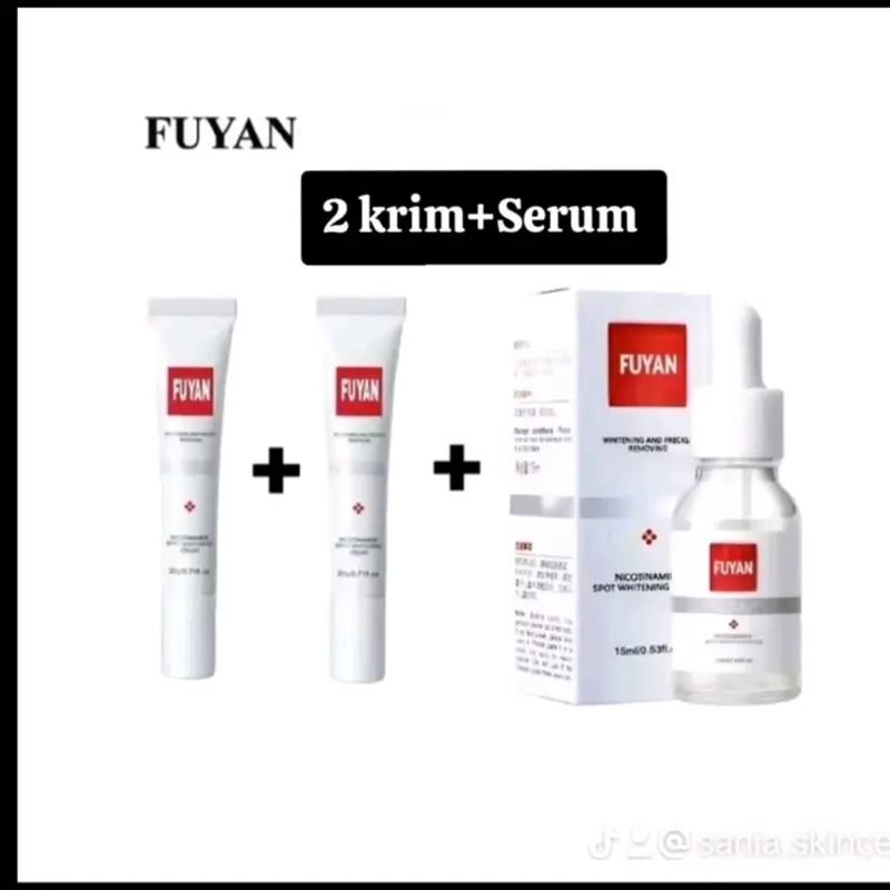[PAKET LENGKAP] 1 Sabun+1 Serum+1 Cream Fuyan/Fuyan Whitening/Serum Essence/Cream flek dan bintik hitam Kusam Mencerahkan Wajah Memutihkan 2
