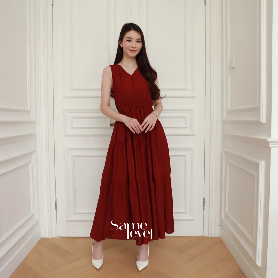 [LIVE EXCLUSIVE] SAMELEVEL Grezia Dress | Korean Dress Wanita | Maxi Dress Wanita