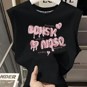 Kaos Tanpa Lengan Pria dan Wanita Terbaru 2026, Gaya Musim Panas, Potongan Longgar Trendi, Rompi Olahraga, Lapisan Dasar, Serbaguna, Rompi Olahraga Pasangan