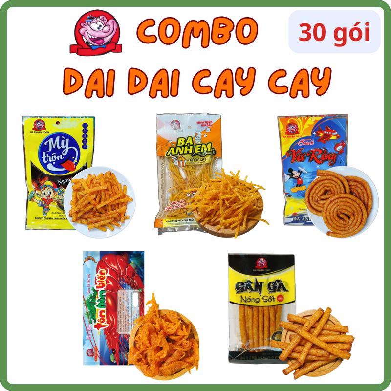 [ Deal Mở Bán ] Combo Dai Dai Cay Cay - 30 Gói - Snack Tuổi Thơ - Đồ Ăn Vặt - Ăn Vặt Tiktok - Ăn Vặt Cổng Trường