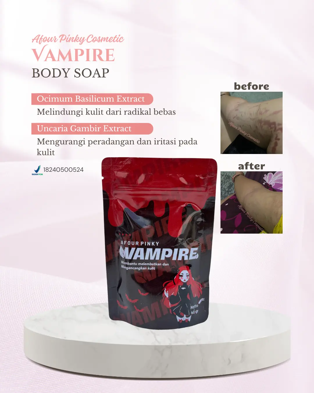 Vampire Soap - Sabun Badan - Afourpinky