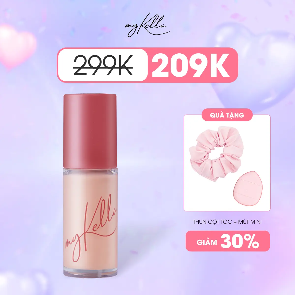 Kem Lót myKella Trang Điểm Kiềm Dầu, Mịn Da 30ml