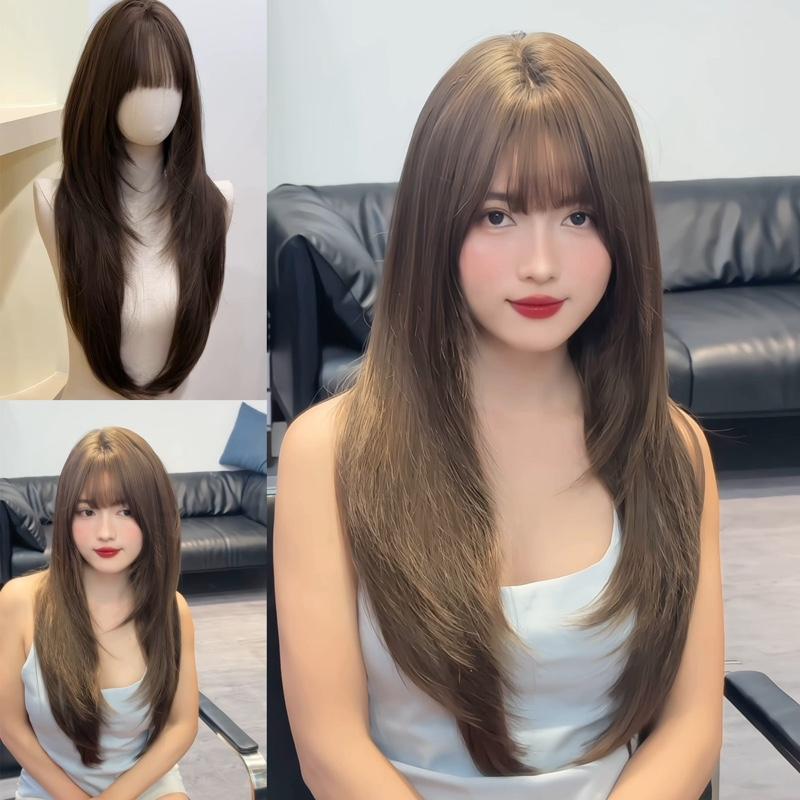 [HOT] DJ-68 Tóc giả layer nhẹ dài (65cm ) Nữ Women Wig