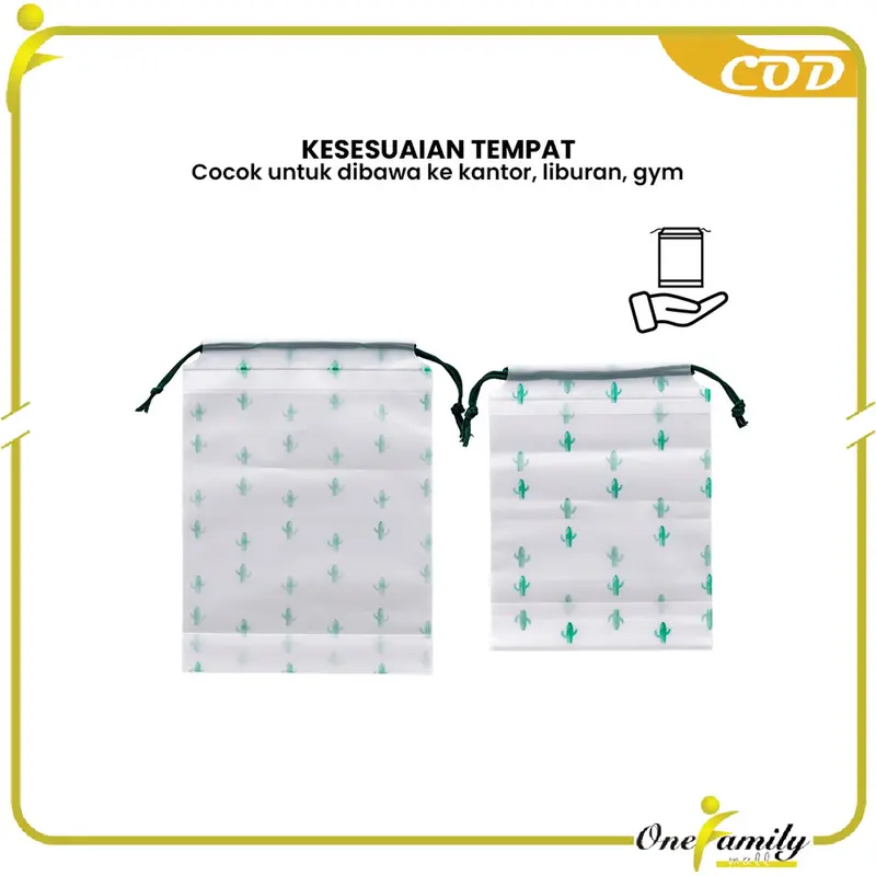 [COD] OFM Paket Hemat 3PCS C33 Travel Pouch Kaktus Organizer Bag Tempat Penyimpanan Serbaguna 3