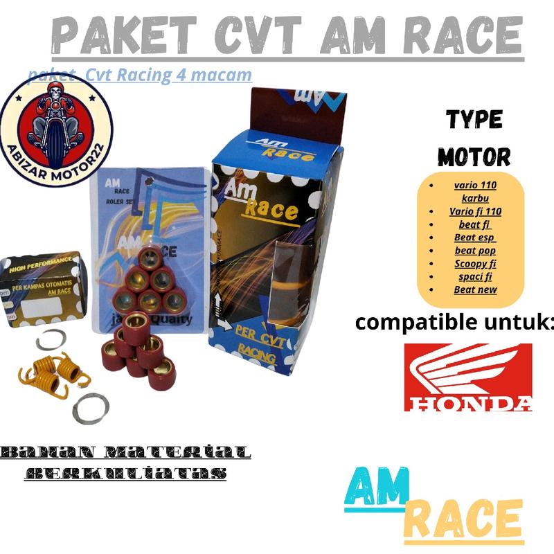 PAKET PER CVT RACING KIRIAN UPGRADE KAMPAS GANDA OTOMATIS VARIO 110 KARBU VARIO TECHNO BEAT FI ESP POP STEERT SCOOPY FI SCAAPY FI ROLER ROLLER RULER RULLER RACING 9 GRAM KIRIAN PAKETAN 1500 RPM Motor Motorcycle Motor Motorcycle 2