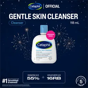 Cetaphil Gentle Skin Cleanser 118ml dengan Niacinamide, Glycerin dan Panthenol Sabun Pembersih Muka Untuk Segala Jenis Kulit