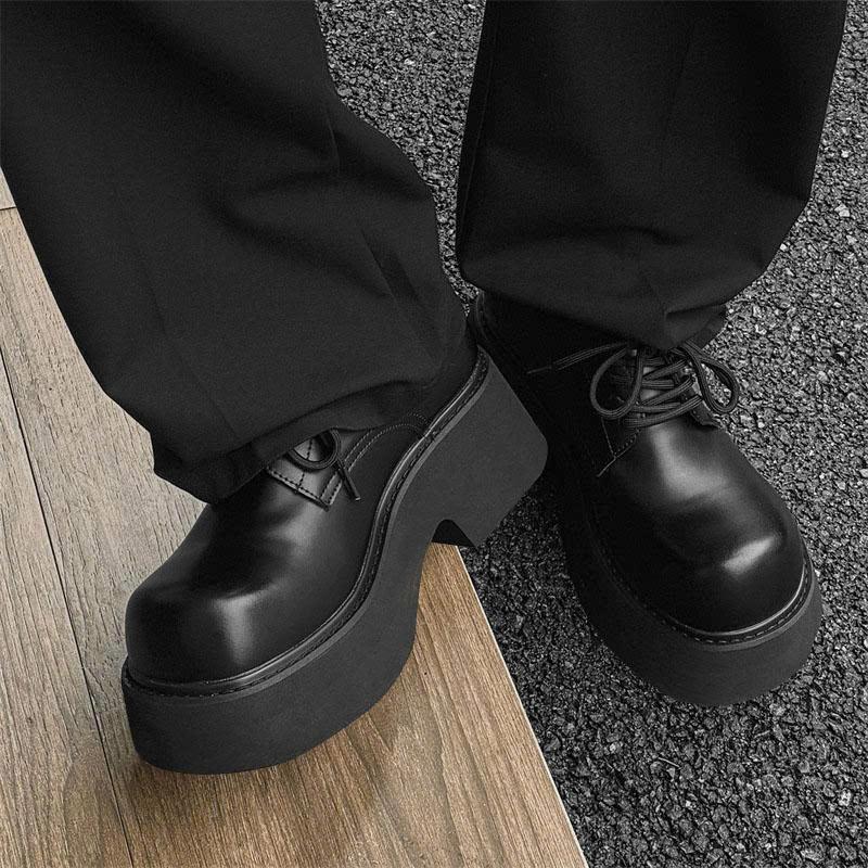  giày chunky derby g1327 đế pu siêu nhẹ cao 8cm thời trang inichi 