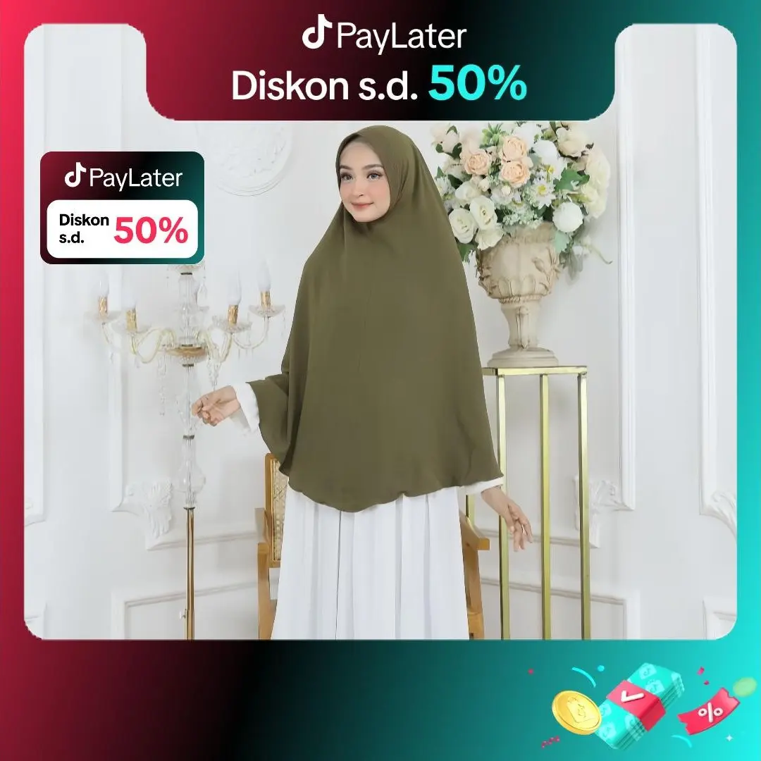 (100k Get 3) Hijab Instan Bergo Maryam Crinkle Airflow pad Size XL variasi Kerudung wanita Muslim Panjang nyaman