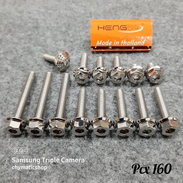 Gambar BAUT PROBOLT CVT PCX 160 STAINLESS 2 KUNCI ORIGINAL HENG THAILAND dari chymaticshop Kota Administrasi Jakarta Timur Tokopedia