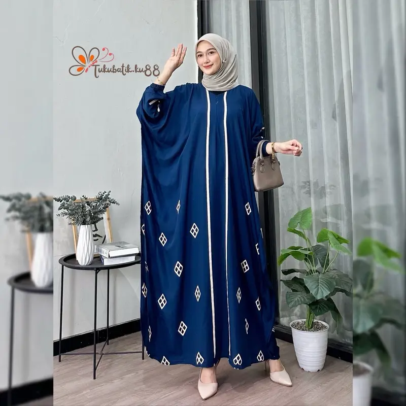 KAFTAN ZAHRA RAYON TEBAL JUMBO LD 180 BUSUI KEKINIAN 4