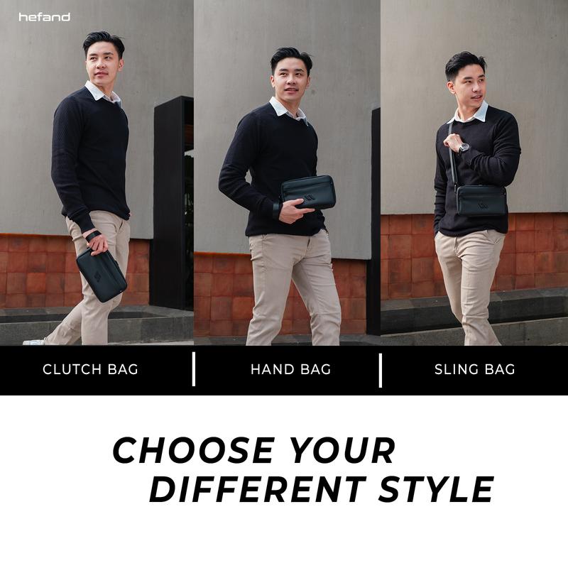 Hefand - Handbag Aero Exclusive Paperbag Tas Pria Waterproof Tas Selempang Pria Clutch Bag Tas Tangan (Incloud Paperbag) 7