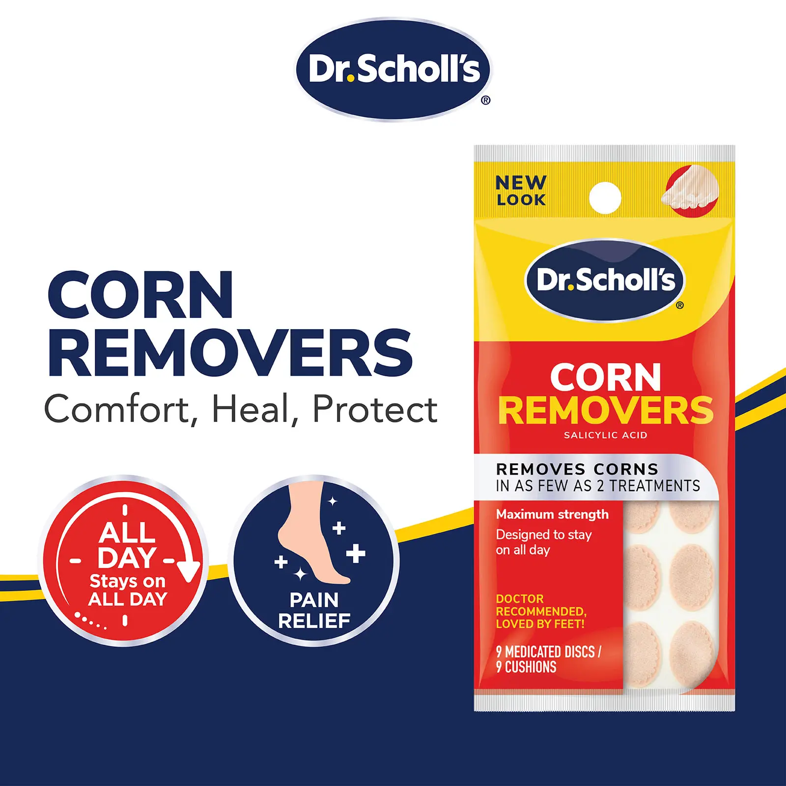 Dr. Scholl's Corn Removers 9 ct - Effective Solution for Corn Removal - Acne