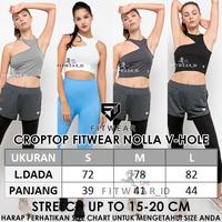 Gambar Fitwear - Pakaian  Wanita croptop V-Hole [Black]-S-XL - L dari Fitwear Indonesia Kota Bandung 3 Tokopedia